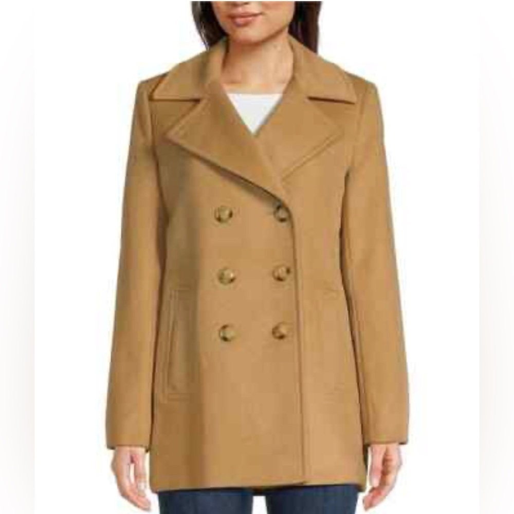 Ralph Lauren Women’s Cashmere Wool Blend Camel Double Breasted Dress Coat Size 8